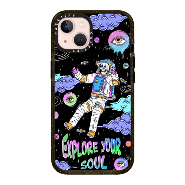 Sadskelly x CASETiFY iPhone 13 ケース ブラック インパクトケース MagSafe対応 Explore your soul