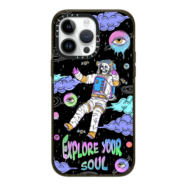 Sadskelly x CASETiFY iPhone 14 Pro Max ケース ブラック インパクトケース MagSafe対応 Explore your soul