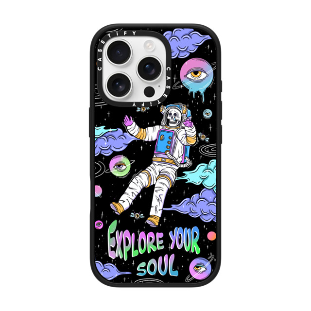 Sadskelly x CASETiFY iPhone 16 Pro ケース マットブラック インパクトケース Explore your soul