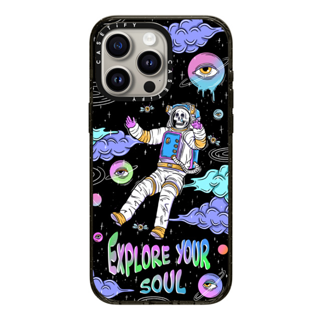 Sadskelly x CASETiFY iPhone 15 Pro Max ケース ブラック インパクトケース Explore your soul