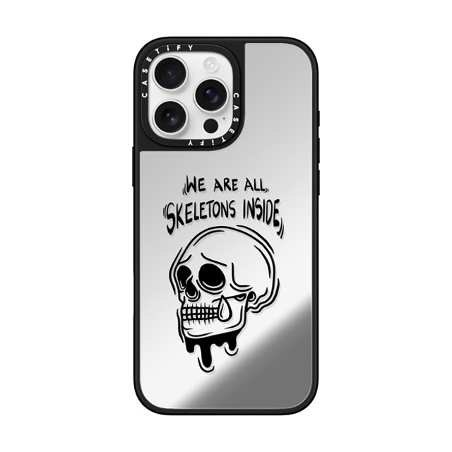 Sadskelly x CASETiFY iPhone 16 Pro Max ケース Skull,Monochrome Silver on Black ミラーケース MagSafe対応 Skeletons inside Father's Day Sadskelly x CASETiFY iPhone 16 Pro Max ケース Skull,Monochrome Silver on Black ミラーケース MagSafe対応 Skeletons inside Father's Day