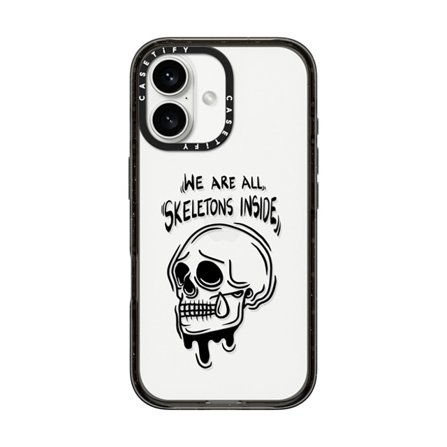 Sadskelly x CASETiFY iPhone 16 Case Skull,Monochrome Black Impact Case Skeletons inside Father's Day Sadskelly x CASETiFY iPhone 16 Case Skull,Monochrome Black Impact Case Skeletons inside Father's Day