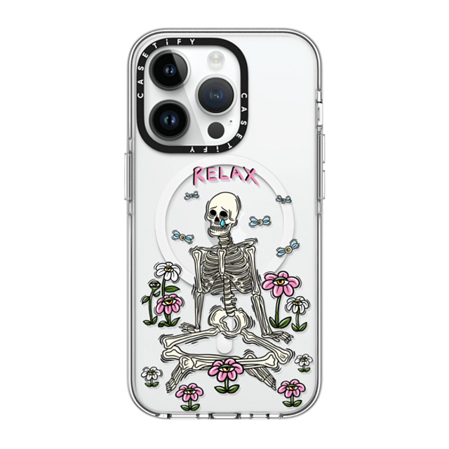 Sadskelly x CASETiFY iPhone 14 Pro Case Clear Clear Case MagSafe Compatible Relax Sadskelly x CASETiFY iPhone 14 Pro Case Clear Clear Case MagSafe Compatible Relax