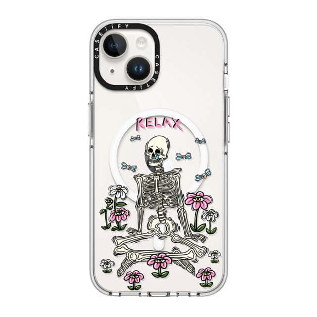 Sadskelly x CASETiFY iPhone 14 Case Clear Clear Case MagSafe Compatible Relax Sadskelly x CASETiFY iPhone 14 Case Clear Clear Case MagSafe Compatible Relax