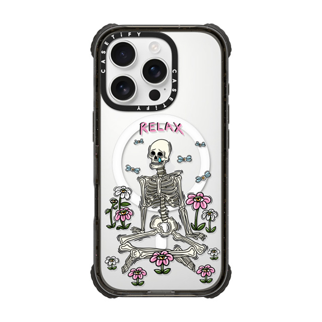 Sadskelly x CASETiFY iPhone 16 Pro Case Black ウルトラ インパクトケース MagSafe 対応 Relax Sadskelly x CASETiFY iPhone 16 Pro Case Black ウルトラ インパクトケース MagSafe 対応 Relax