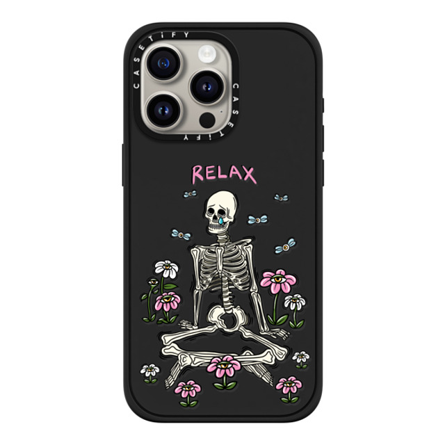 Sadskelly x CASETiFY iPhone 15 Pro Max Case Matte Black Impact Case MagSafe Compatible Relax Sadskelly x CASETiFY iPhone 15 Pro Max Case Matte Black Impact Case MagSafe Compatible Relax