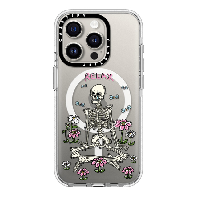 Sadskelly x CASETiFY iPhone 15 Pro Case Clear Clear Case MagSafe Compatible Relax Sadskelly x CASETiFY iPhone 15 Pro Case Clear Clear Case MagSafe Compatible Relax