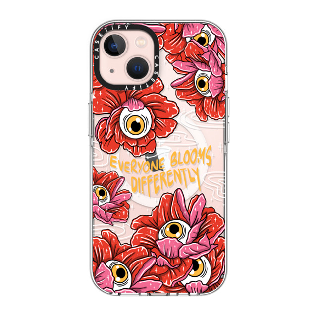 Sadskelly x CASETiFY iPhone 13 ケース クリア クリア ケース MagSafe対応 Bloom Differently