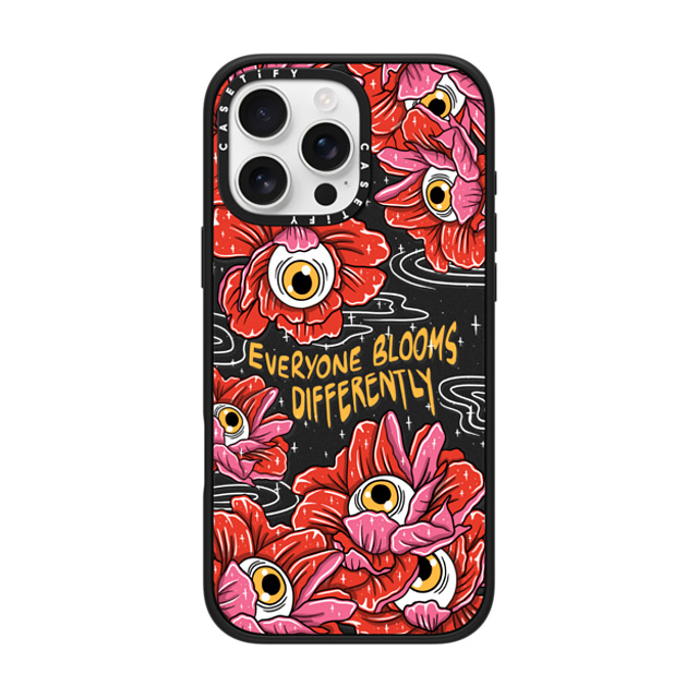 Sadskelly x CASETiFY iPhone 16 Pro Max ケース マットブラック インパクトケース MagSafe対応 Bloom Differently