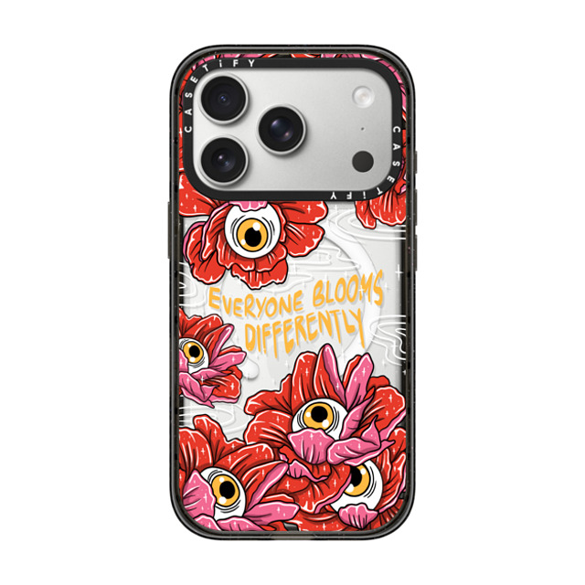 Sadskelly x CASETiFY iPhone 17 Pro Case Floral,Quote Black Impact Case MagSafe Compatible Bloom Differently Sadskelly x CASETiFY iPhone 17 Pro Case Floral,Quote Black Impact Case MagSafe Compatible Bloom Differently