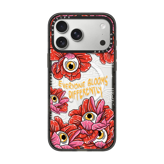 Sadskelly x CASETiFY iPhone 17 Pro Max Case Floral,Quote Black Impact Case MagSafe Compatible Bloom Differently Sadskelly x CASETiFY iPhone 17 Pro Max Case Floral,Quote Black Impact Case MagSafe Compatible Bloom Differently