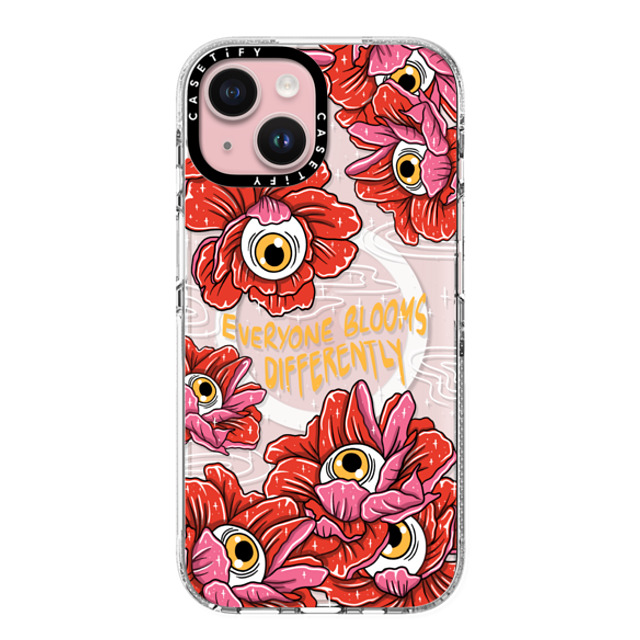 Sadskelly x CASETiFY iPhone 15 ケース クリア クリア ケース MagSafe対応 Bloom Differently