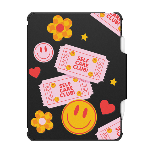 "Good Vibe Girl Gang x CASETiFY iPad Pro 12.9" (第5/6世代) Sticker,Floral ブラック インパクト フォリオ ケース Self Care Club! Tablet Case Mother's Day" "Good Vibe Girl Gang x CASETiFY iPad Pro 12.9" (第5/6世代) Sticker,Floral ブラック インパクト フォリオ ケース Self Care Club! Tablet Case Mother's Day"