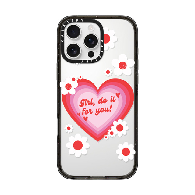 Good Vibe Girl Gang x CASETiFY iPhone 16 Pro Max Case Heart,Quote Black インパクトケース Girl Do It for You Phone Case Mother's Day Good Vibe Girl Gang x CASETiFY iPhone 16 Pro Max Case Heart,Quote Black インパクトケース Girl Do It for You Phone Case Mother's Day
