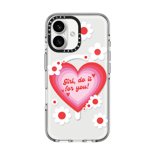 Good Vibe Girl Gang x CASETiFY iPhone 16 Case Heart,Quote Clear Clear Case MagSafe Compatible Girl Do It for You Phone Case Mother's Day Good Vibe Girl Gang x CASETiFY iPhone 16 Case Heart,Quote Clear Clear Case MagSafe Compatible Girl Do It for You Phone Case Mother's Day