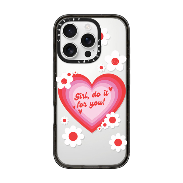 Good Vibe Girl Gang x CASETiFY iPhone 16 Pro Case Heart,Quote Black インパクトケース Girl Do It for You Phone Case Mother's Day Good Vibe Girl Gang x CASETiFY iPhone 16 Pro Case Heart,Quote Black インパクトケース Girl Do It for You Phone Case Mother's Day