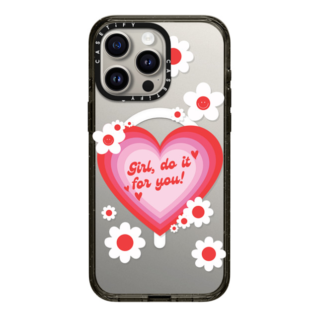 Good Vibe Girl Gang x CASETiFY iPhone 15 Pro Max Case Heart,Quote Black Impact Case MagSafe Compatible Girl Do It for You Phone Case Mother's Day Good Vibe Girl Gang x CASETiFY iPhone 15 Pro Max Case Heart,Quote Black Impact Case MagSafe Compatible Girl Do It for You Phone Case Mother's Day