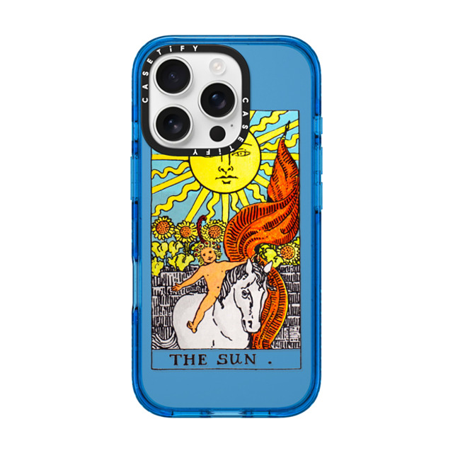 CASETiFY iPhone 16 Pro Case スカイブルー Impact Case Animal,Floral The Sun Tarot CASETiFY iPhone 16 Pro Case スカイブルー Impact Case Animal,Floral The Sun Tarot