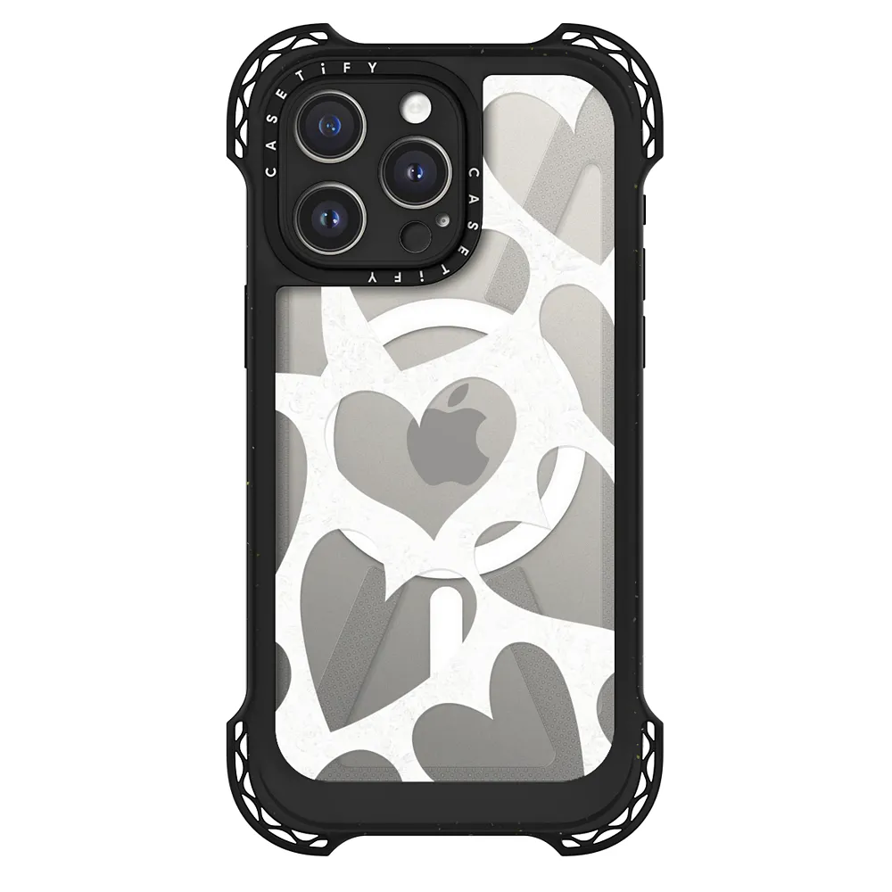 Heart Pattern Clear Phone Case