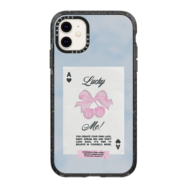 Top Girl Studio x CASETiFY iPhone 11 ケース ブラック インパクトケース Lucky Me