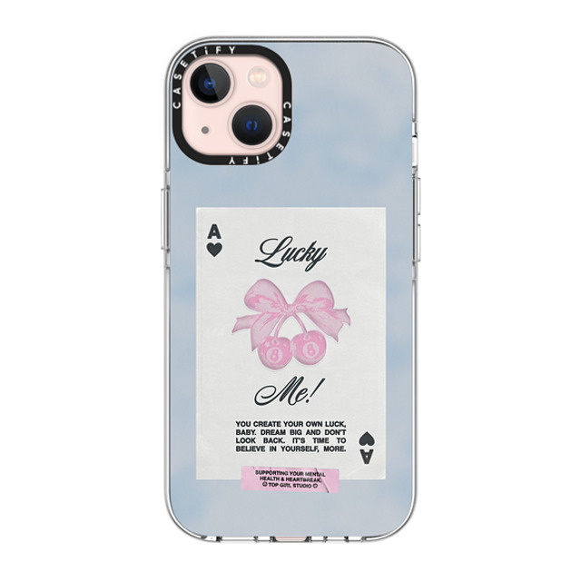 Top Girl Studio x CASETiFY iPhone 13 ケース クリア クリア ケース MagSafe対応 Lucky Me