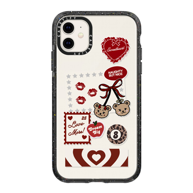 Top Girl Studio x CASETiFY iPhone 11 ケース ブラック インパクトケース Naughty But Nice