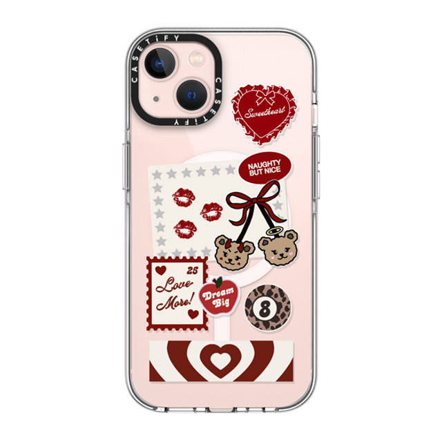 Top Girl Studio x CASETiFY iPhone 13 ケース クリア クリア ケース MagSafe対応 Naughty But Nice