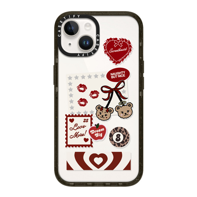 Top Girl Studio x CASETiFY iPhone 14 ケース ブラック インパクトケース Naughty But Nice