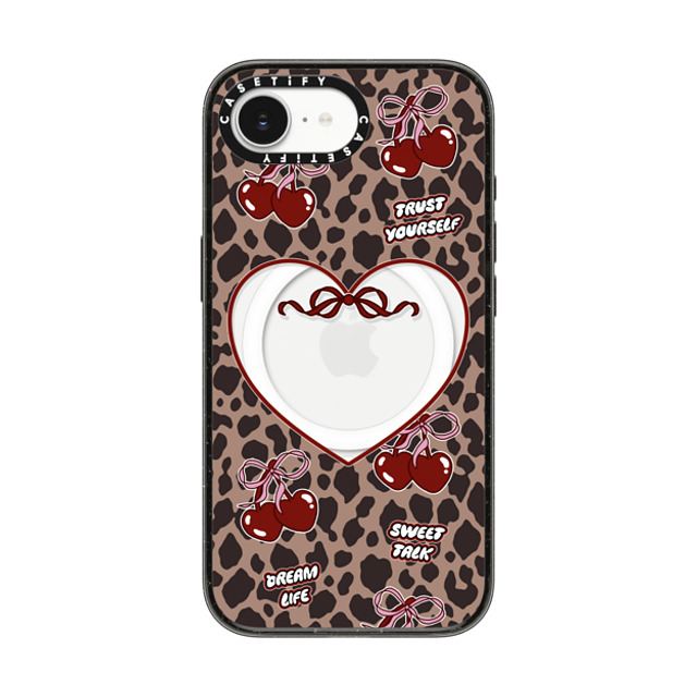 Top Girl Studio x CASETiFY iPhone 16e Case Cherry Black Impact Case MagSafe Compatible Leopard Cherries Back to School Top Girl Studio x CASETiFY iPhone 16e Case Cherry Black Impact Case MagSafe Compatible Leopard Cherries Back to School
