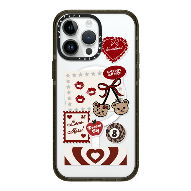 Top Girl Studio x CASETiFY iPhone 14 Pro Max ケース ブラック インパクトケース MagSafe対応 Naughty But Nice