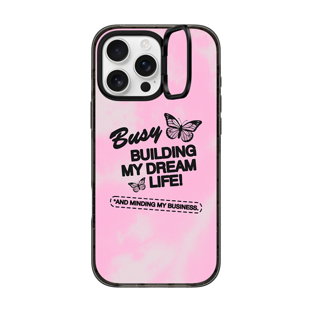 Top Girl Studio x CASETiFY iPhone 16 Pro Max Case Typography,Y2K ブラック インパクトリングスタンドケース MagSafe対応 Dream Life Mother's Day Top Girl Studio x CASETiFY iPhone 16 Pro Max Case Typography,Y2K ブラック インパクトリングスタンドケース MagSafe対応 Dream Life Mother's Day