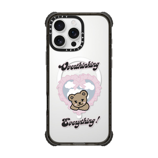 Top Girl Studio x CASETiFY iPhone 16 Pro Max ケース Bear,Y2K ブラック ウルトラ インパクトケース MagSafe 対応 Overthinking Everything! Father's Day Top Girl Studio x CASETiFY iPhone 16 Pro Max ケース Bear,Y2K ブラック ウルトラ インパクトケース MagSafe 対応 Overthinking Everything! Father's Day