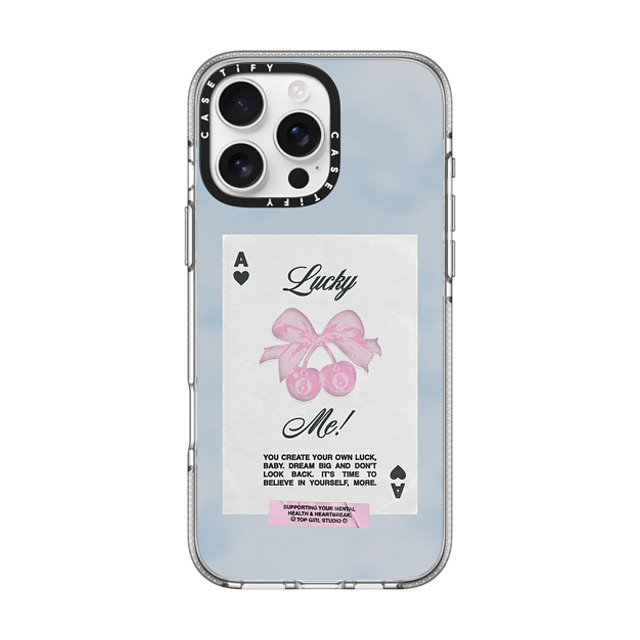 Top Girl Studio x CASETiFY iPhone 16 Pro Max ケース クリア クリア ケース MagSafe対応 Lucky Me