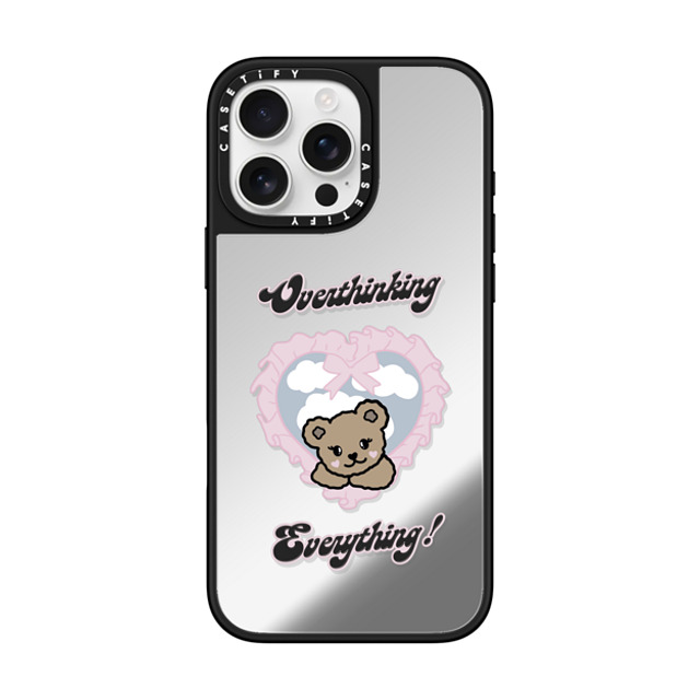 Top Girl Studio x CASETiFY iPhone 16 Pro Max ケース Bear,Y2K Silver on Black ミラーケース MagSafe対応 Overthinking Everything! Father's Day Top Girl Studio x CASETiFY iPhone 16 Pro Max ケース Bear,Y2K Silver on Black ミラーケース MagSafe対応 Overthinking Everything! Father's Day