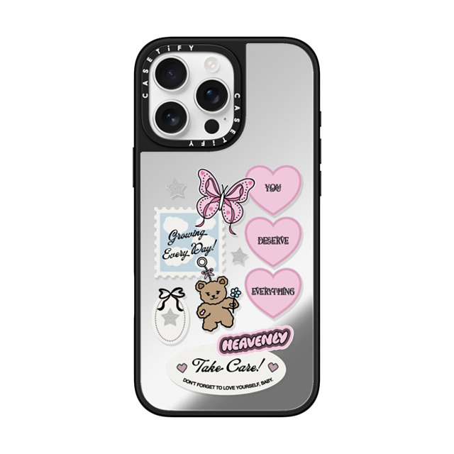 Top Girl Studio x CASETiFY iPhone 16 Pro Max Case Silver on Black ミラーケース MagSafe対応 Lucky Charms Back to School Top Girl Studio x CASETiFY iPhone 16 Pro Max Case Silver on Black ミラーケース MagSafe対応 Lucky Charms Back to School