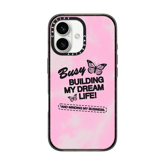 Top Girl Studio x CASETiFY iPhone 16 ケース Typography,Y2K ブラック インパクトケース Dream Life Father's Day Top Girl Studio x CASETiFY iPhone 16 ケース Typography,Y2K ブラック インパクトケース Dream Life Father's Day