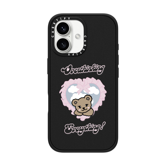 Top Girl Studio x CASETiFY iPhone 16 ケース Bear,Y2K マットブラック インパクトケース MagSafe対応 Overthinking Everything! Father's Day Top Girl Studio x CASETiFY iPhone 16 ケース Bear,Y2K マットブラック インパクトケース MagSafe対応 Overthinking Everything! Father's Day