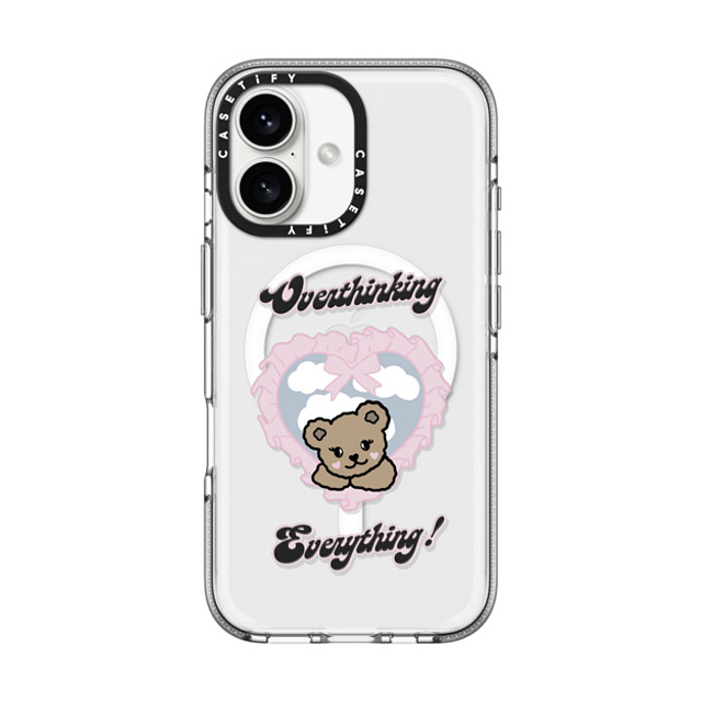 Top Girl Studio x CASETiFY iPhone 16 Case Bear,Y2K クリア クリア ケース MagSafe対応 Overthinking Everything! Mother's Day Top Girl Studio x CASETiFY iPhone 16 Case Bear,Y2K クリア クリア ケース MagSafe対応 Overthinking Everything! Mother's Day