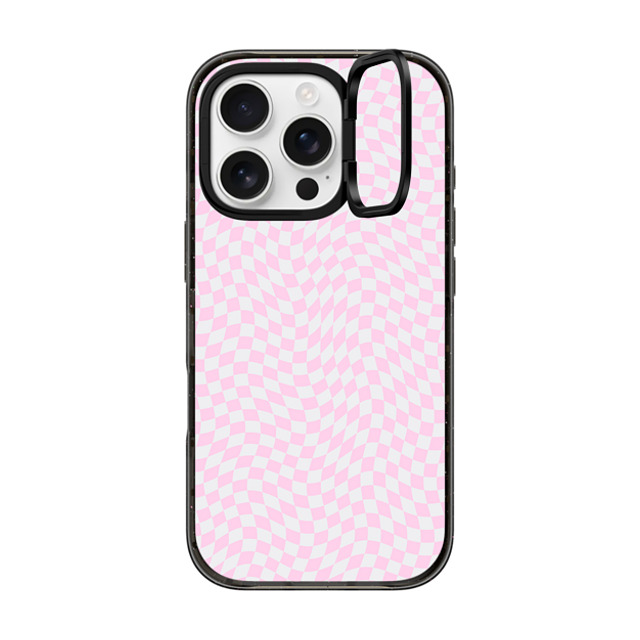 Top Girl Studio x CASETiFY iPhone 16 Pro ケース ブラック インパクトリングスタンドケース MagSafe対応 Check Me Out