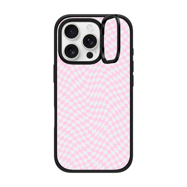 Top Girl Studio x CASETiFY iPhone 16 Pro ケース マットブラック インパクトリングスタンドケース MagSafe対応 Check Me Out