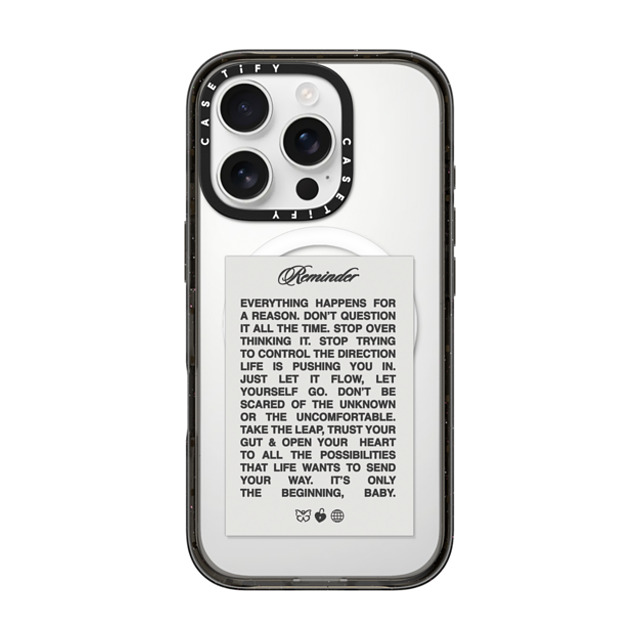 Top Girl Studio x CASETiFY iPhone 16 Pro �P�[�X �u���b�N �C���p�N�g�P�[�X MagSafe�Ή� It's Only The Beginning, Baby