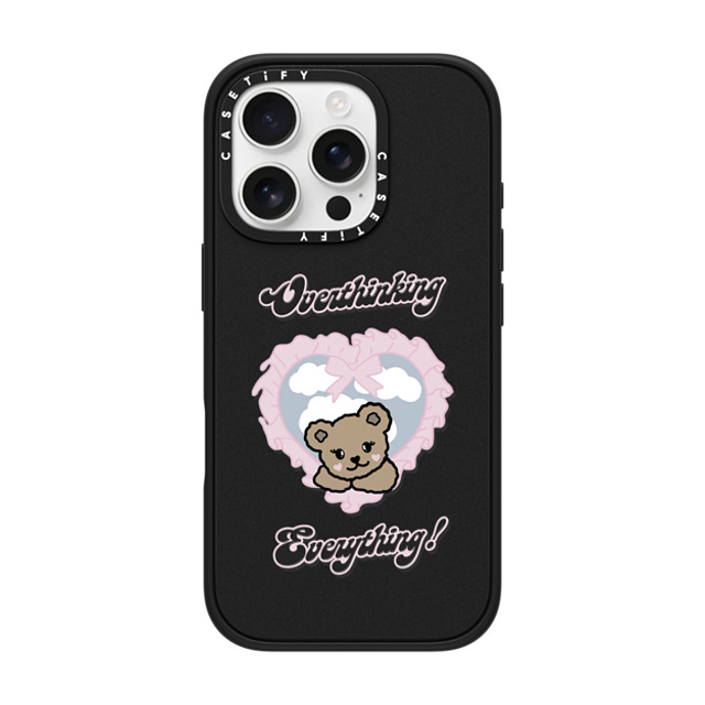 Top Girl Studio x CASETiFY iPhone 16 Pro Case Bear,Y2K Matte Black Impact Case MagSafe Compatible Overthinking Everything! Mother's Day Top Girl Studio x CASETiFY iPhone 16 Pro Case Bear,Y2K Matte Black Impact Case MagSafe Compatible Overthinking Everything! Mother's Day