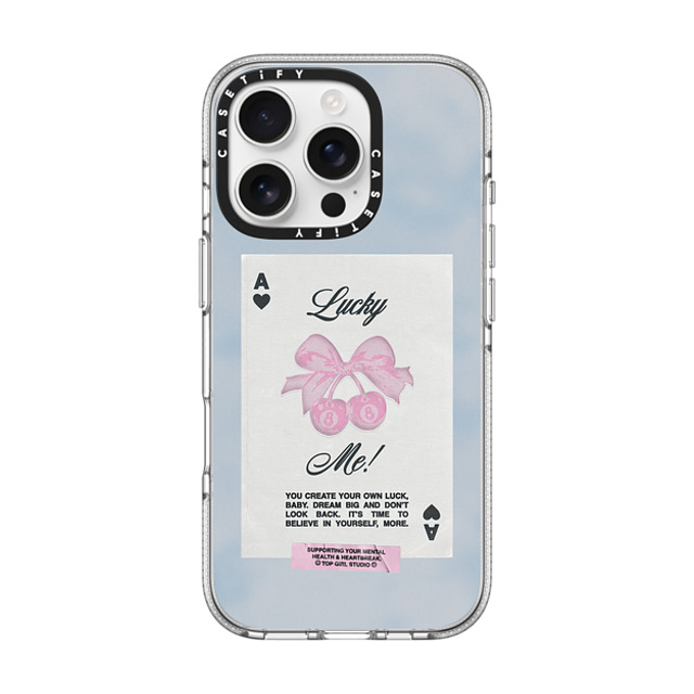 Top Girl Studio x CASETiFY iPhone 16 Pro ケース クリア クリア ケース MagSafe対応 Lucky Me