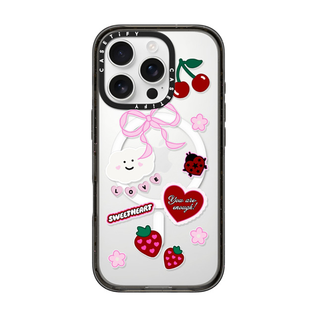 Top Girl Studio x CASETiFY iPhone 16 Pro Case Black Impact Case MagSafe Compatible Berry Love Mother's Day Top Girl Studio x CASETiFY iPhone 16 Pro Case Black Impact Case MagSafe Compatible Berry Love Mother's Day