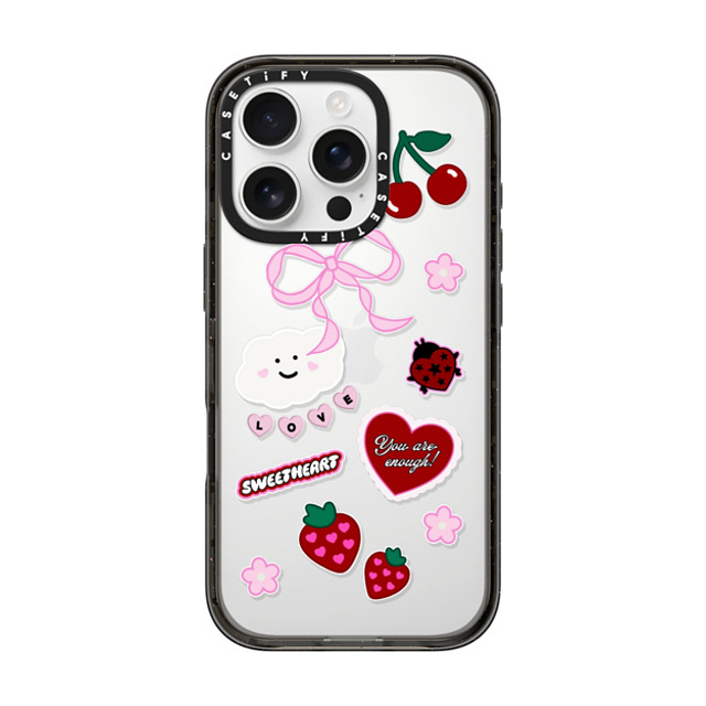 Top Girl Studio x CASETiFY iPhone 16 Pro Case Black インパクトケース Berry Love Mother's Day Top Girl Studio x CASETiFY iPhone 16 Pro Case Black インパクトケース Berry Love Mother's Day