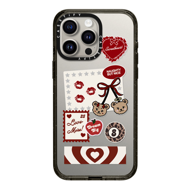 Top Girl Studio x CASETiFY iPhone 15 Pro Max ケース ブラック インパクトケース Naughty But Nice