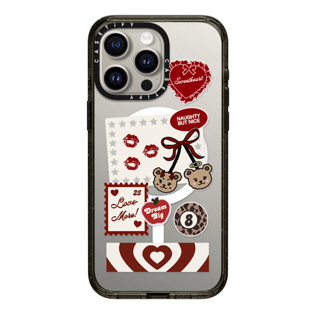 Top Girl Studio x CASETiFY iPhone 15 Pro Max ケース ブラック インパクトケース MagSafe対応 Naughty But Nice