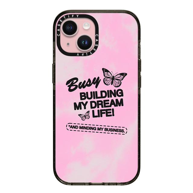 Top Girl Studio x CASETiFY iPhone 15 ケース Typography,Y2K ブラック インパクトケース Dream Life Mother's Day Top Girl Studio x CASETiFY iPhone 15 ケース Typography,Y2K ブラック インパクトケース Dream Life Mother's Day