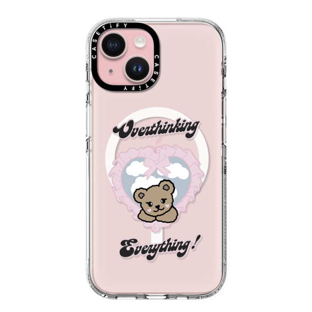 Top Girl Studio x CASETiFY iPhone 15 Case Bear,Y2K Clear Clear Case MagSafe Compatible Overthinking Everything! Mother's Day Top Girl Studio x CASETiFY iPhone 15 Case Bear,Y2K Clear Clear Case MagSafe Compatible Overthinking Everything! Mother's Day