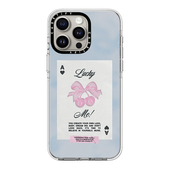 Top Girl Studio x CASETiFY iPhone 15 Pro Max ケース クリア クリア ケース MagSafe対応 Lucky Me